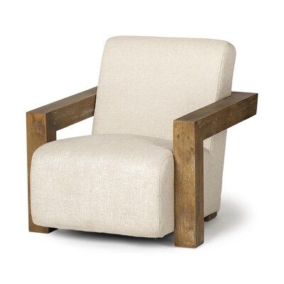 Mercana Sovereign Farmhouse Cream Club Chair Lowes.com | Lowe's