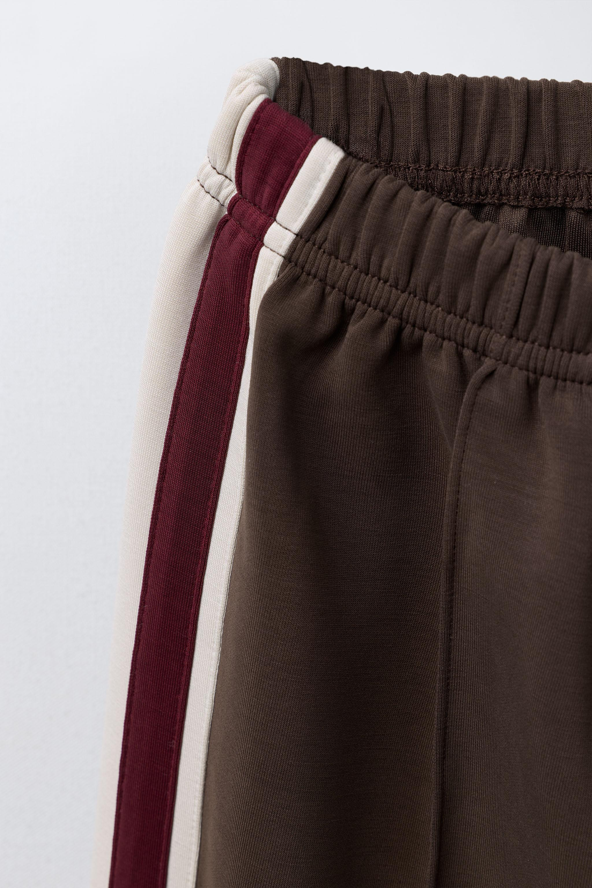 MODAL WIDE LEG PANTS WITH SIDE STRIPES | Zara US