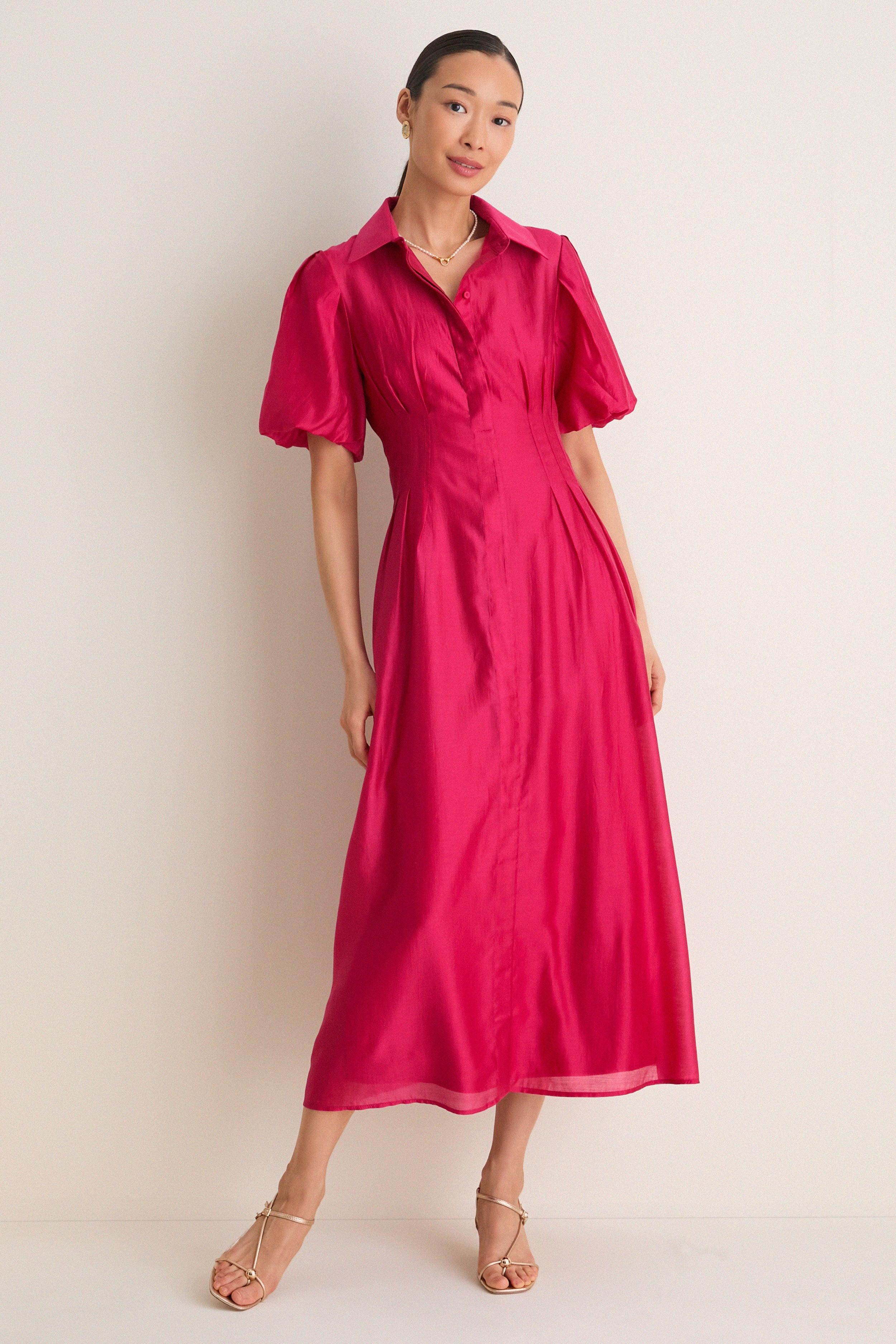 Raspberry Organza Delaney Dress | Tuckernuck (US)