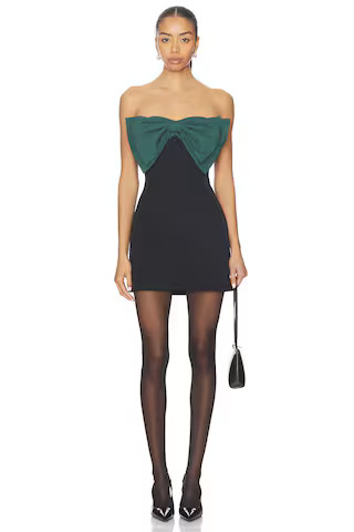 MORE TO COME Giovanni Mini Dress in Black And Green from Revolve.com | Revolve Clothing (Global)