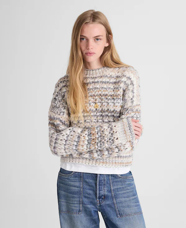 Open-Stitch Mockneck Sweater | Madewell
