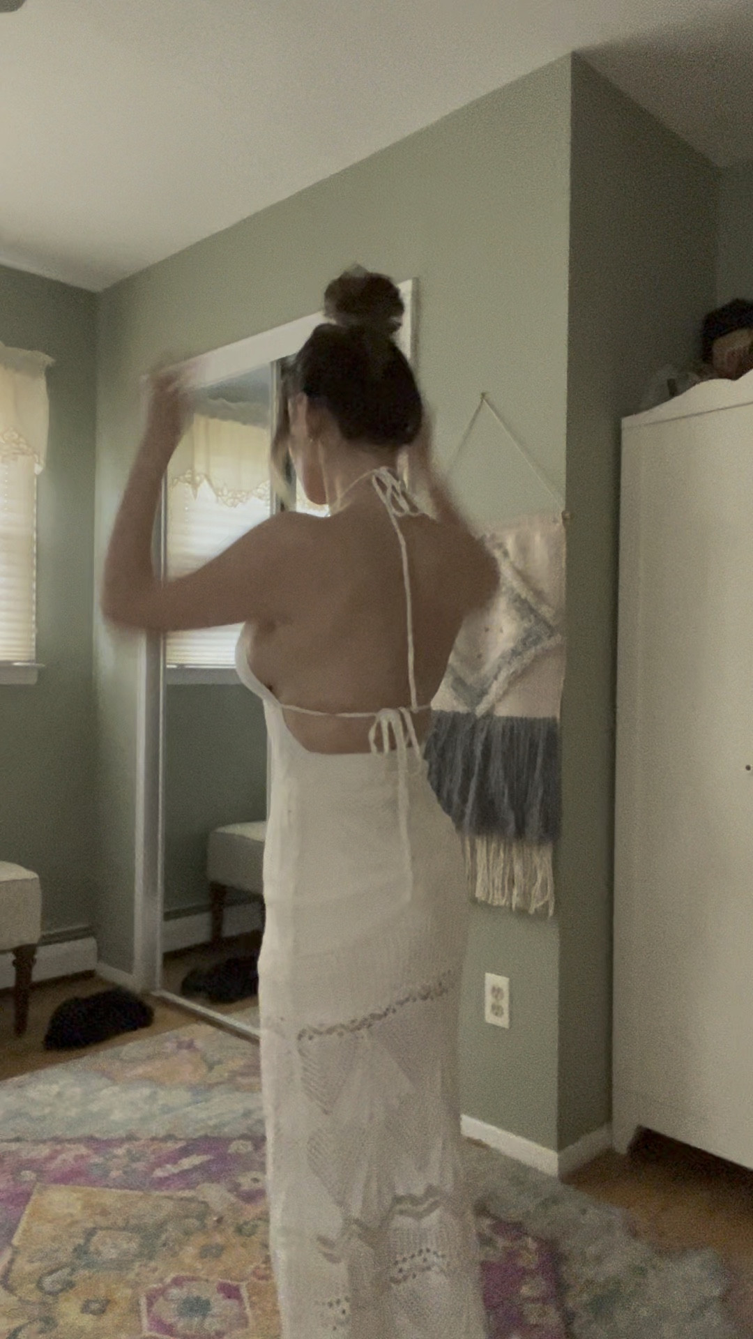 The BEST white crochet dress from Abercrombie 😋