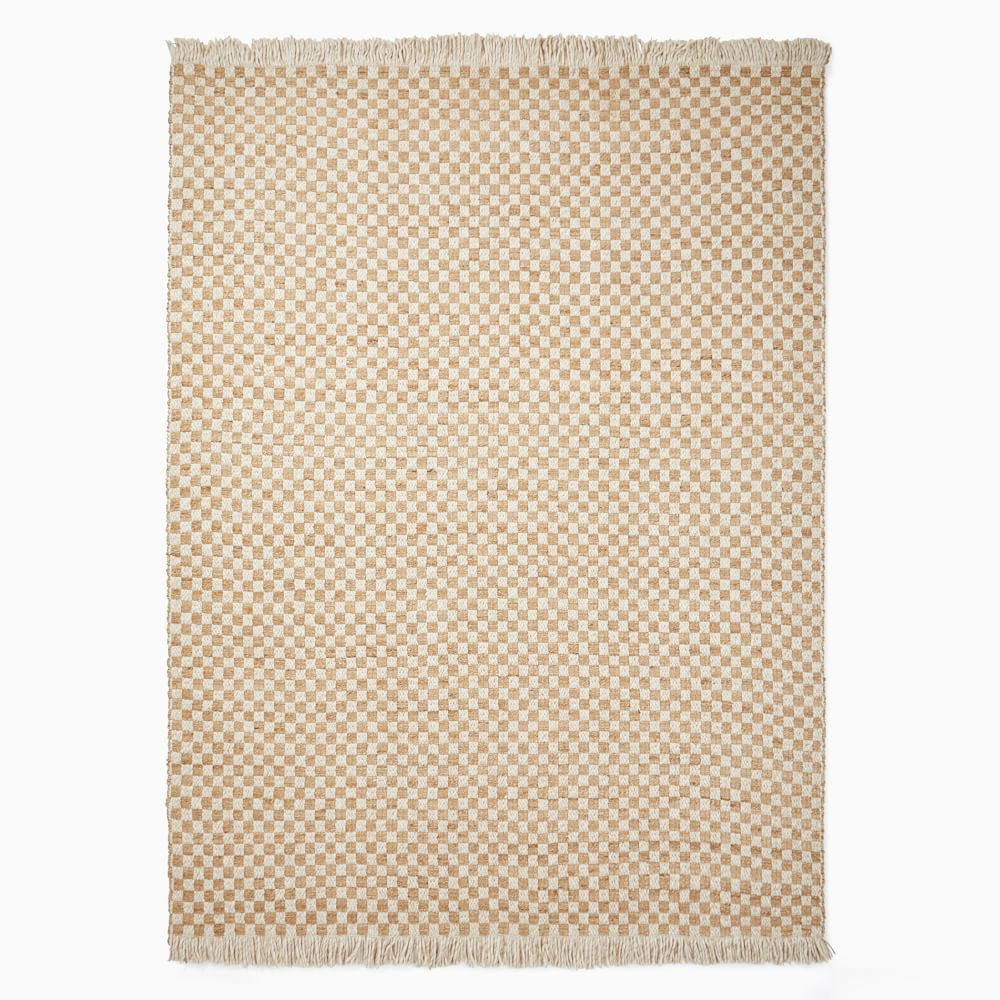 Chess Weave Jute Wool Rug, 5x8, Natural | West Elm (US)