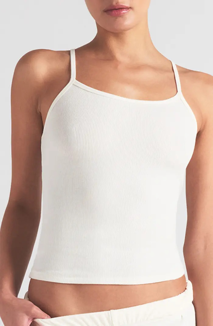 Stretch Cotton Rib Scoop Tank | Nordstrom