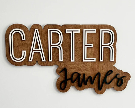 Large Custom Wood Name Sign Nursery