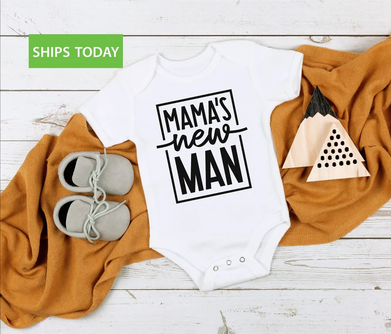 Mama's Boy Onesie® for Boy  Mamas New Man Baby Onesie® - Etsy | Etsy (US)