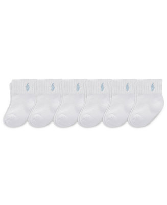 Baby Boys Polo Baby Sport Quarter Socks, 6 Pack | Macy's