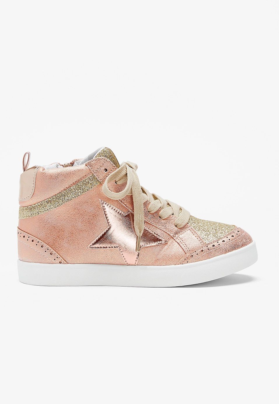 Girls Glitter High Top Star Sneaker | Maurices