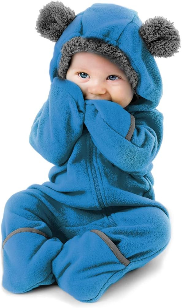 Cuddle Club Fleece Baby Bunting Bodysuit with Hood, Convertible Mittens & Booties, Car Seat Frien... | Amazon (US)