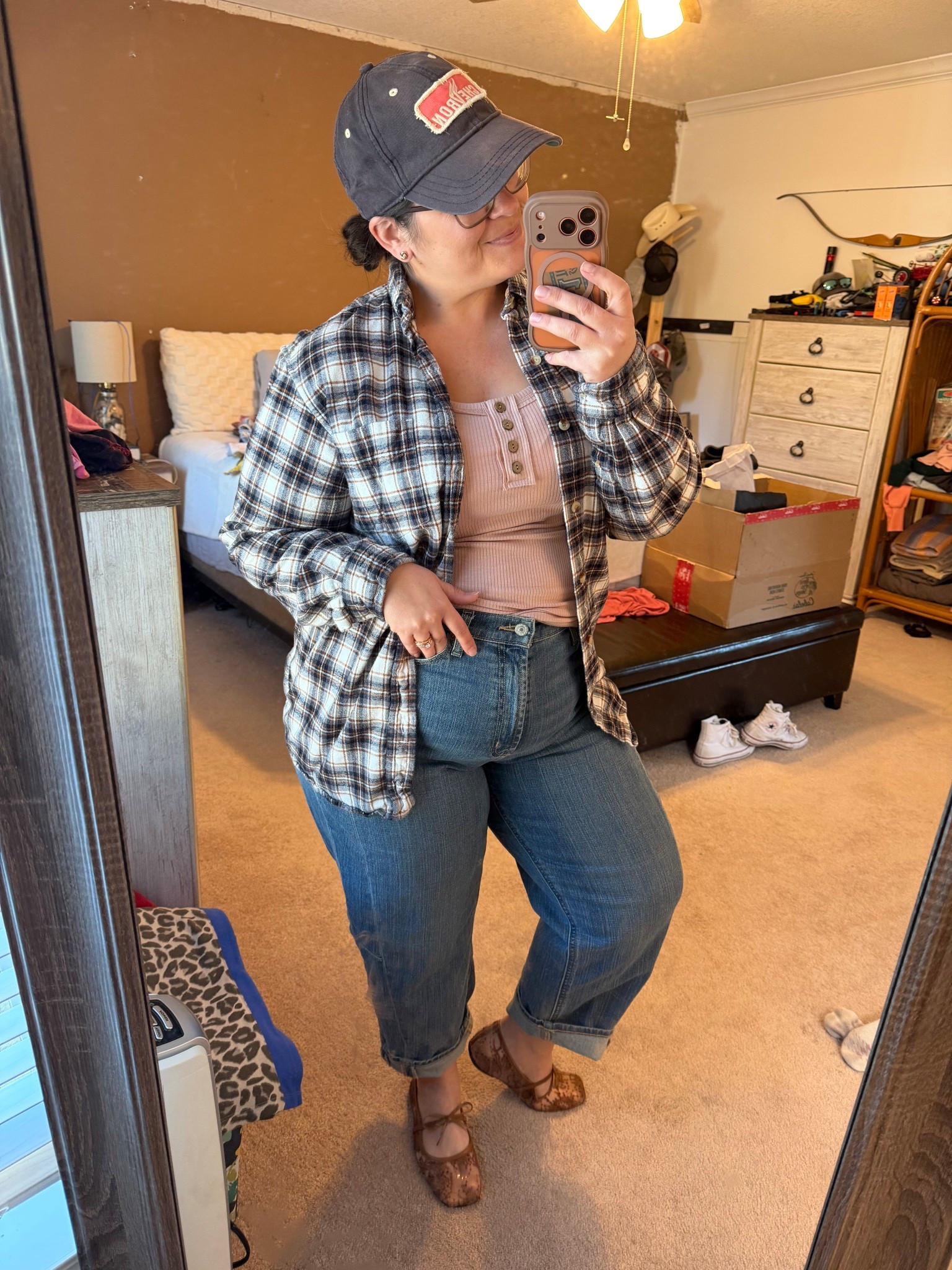 Just a midsize momma making her way through this crazy world. The flannel and shoes I unfortunately cannot list but I got you for these amazing barrel jeans and this simple everyday tank 🤝 

#LTKPlusSize #LTKMidsize #LTKFindsUnder50