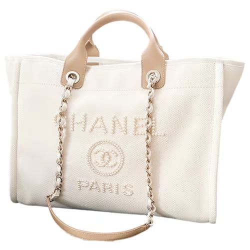 Deauville cloth tote Chanel White in Cloth - 35842113 | Vestiaire Collective (Global)