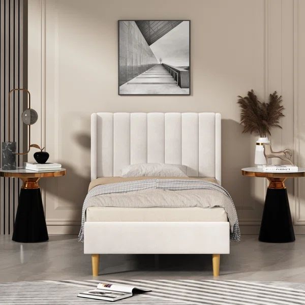 Torrick Upholstered Wingback Bed | Wayfair North America