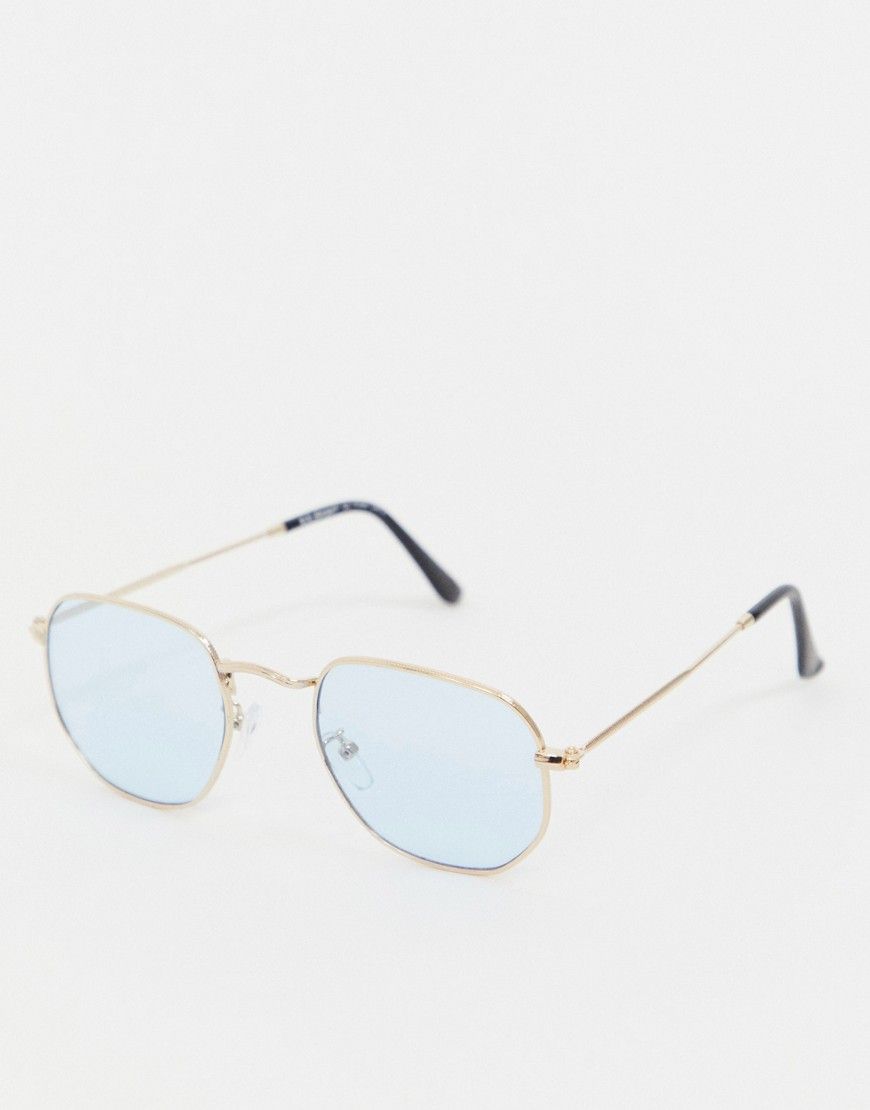 AJ Morgan blue tinted lens round sunglasses | ASOS UK