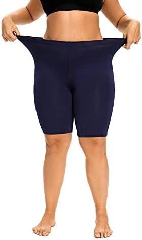 ELISS Plus Size Slip Shorts for Women Half Mid Thigh Legging Soft Stretchy Lace Shorts for Underd... | Amazon (US)