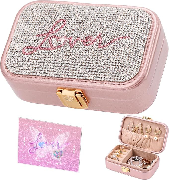 Small Jewelry Box, Mini Travel Jewelry Case for TS Lover Gifts, Jewelry Organizer for Bracelets, ... | Amazon (US)