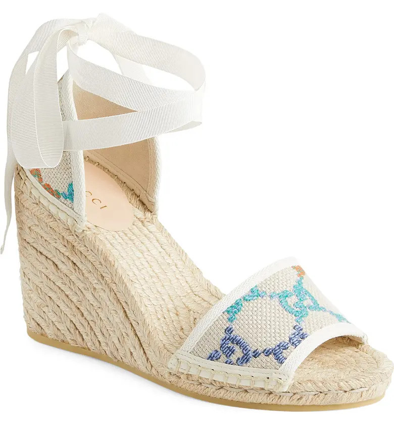 Gucci Pilar GG Espadrille Wedge Sandal | Nordstrom | Nordstrom
