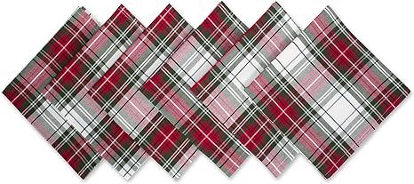 DII Christmas Plaid Collection, Napkin, Red & Green 6 Count | Amazon (US)
