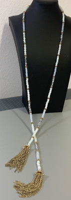 Vintage Lariat Tassel Floral Flapper Necklace Belt Beaded | eBay US