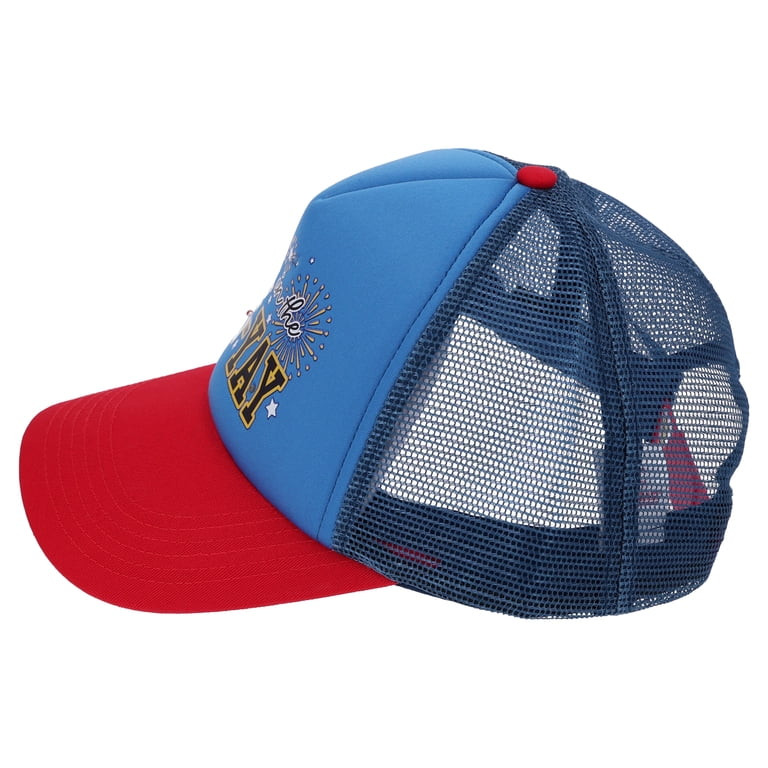 Party in the US-Yay Trucker Hat, Red and Blue, One Size, Patriotic by Way To Celebrate | Walmart (US)