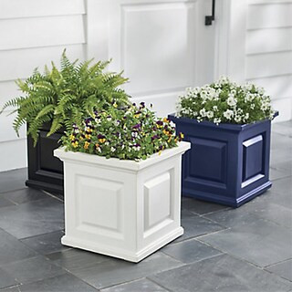 Nantucket Easy-Care Square Planter | Grandin Road | Grandin Road