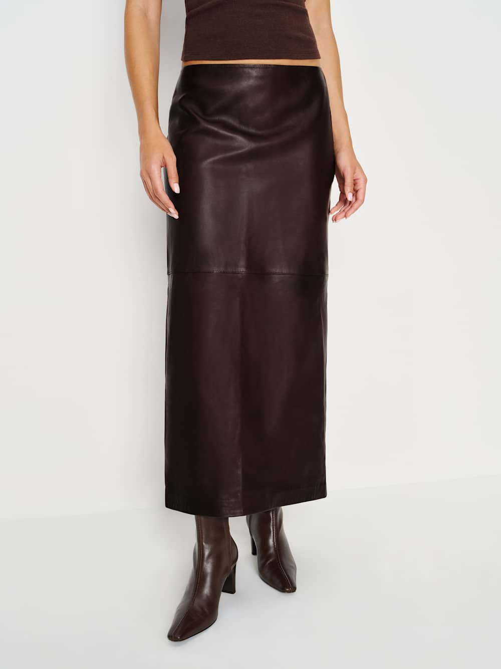 Veda Cole Low Waist Leather Maxi Skirt | Reformation (Global)