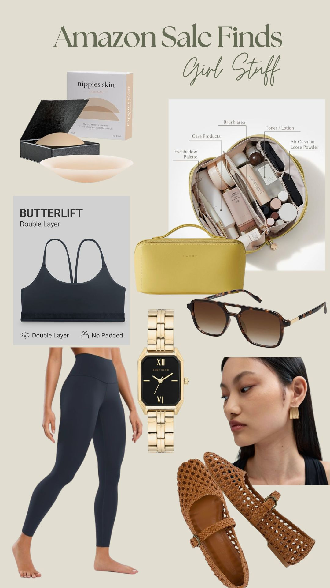amazon sale, girl stuff, makeup bag, workout set, yoga set, plates set, nippies, sunglasses, heaven Mahendra earrings, gold watch, ballet flats, spring/summer shoes 
 

 #LTKfitnessgoals #LTKActive #LTKBeauty