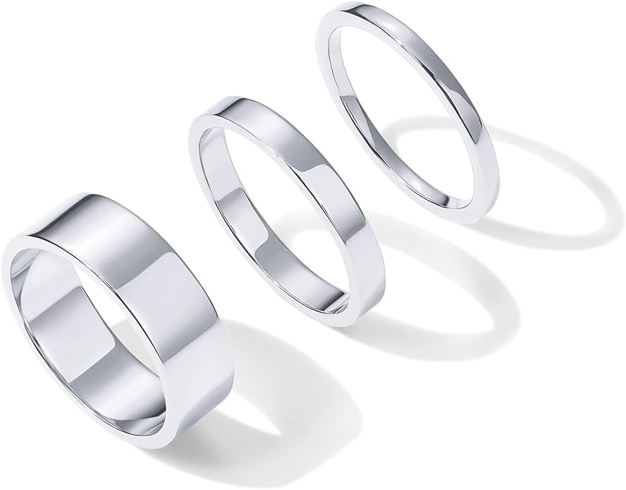 PAVOI 18K Gold Plated 3 Rings Set | Gold Stacking Rings for Women | Stacking Ring Set | Amazon (US)