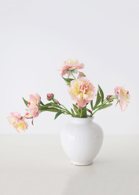 Glossy White Round Ceramic Vase - 7.75 | Afloral (US)