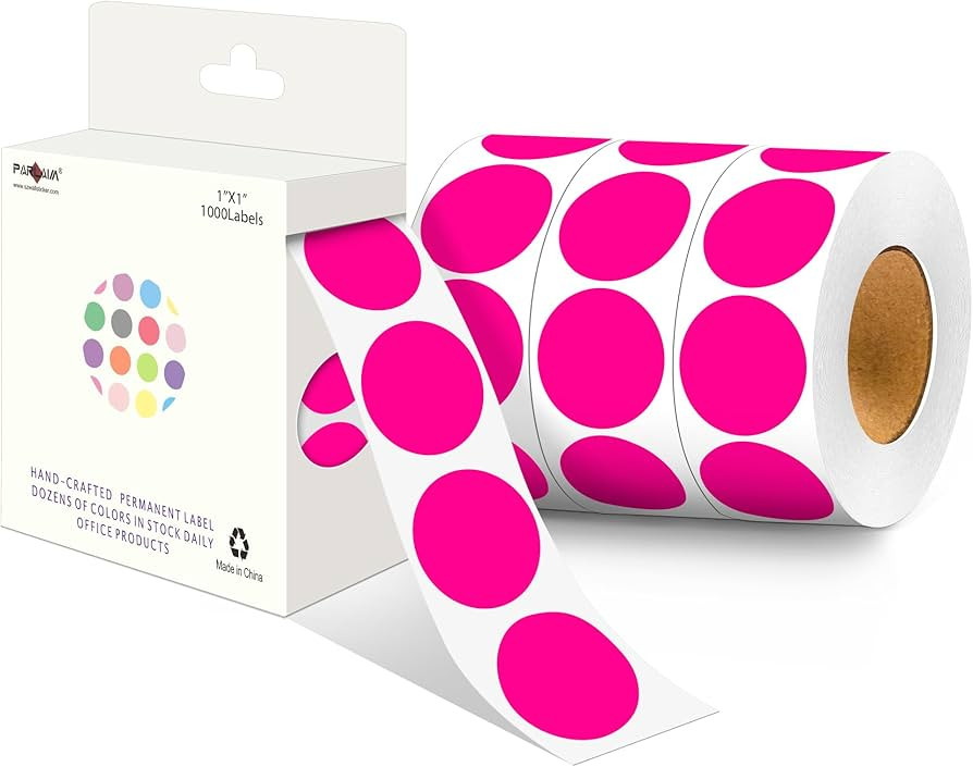 PARLAIM 4 Rolls 4000PCS 1 inch Round Color Coding Circle Dot Labels, 4000Pcs Color- Coding Label ... | Amazon (US)