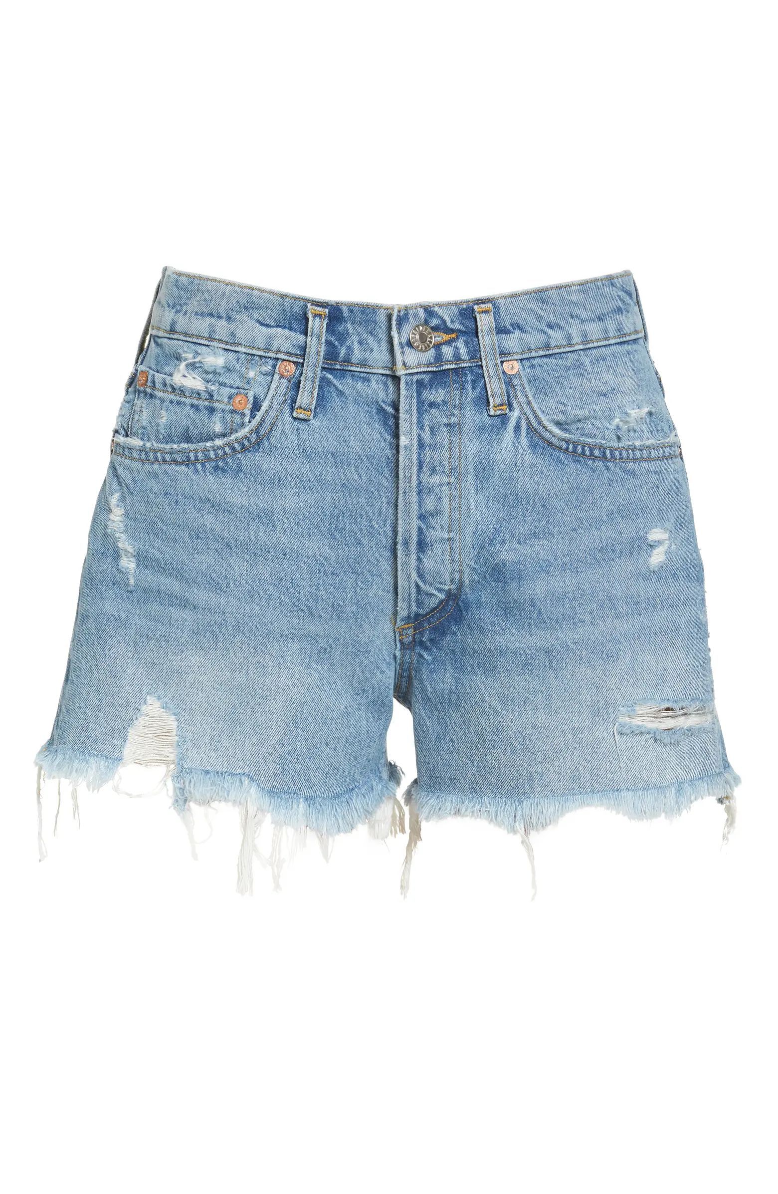 AGOLDE Parker Distressed Denim Shorts | Nordstrom | Nordstrom