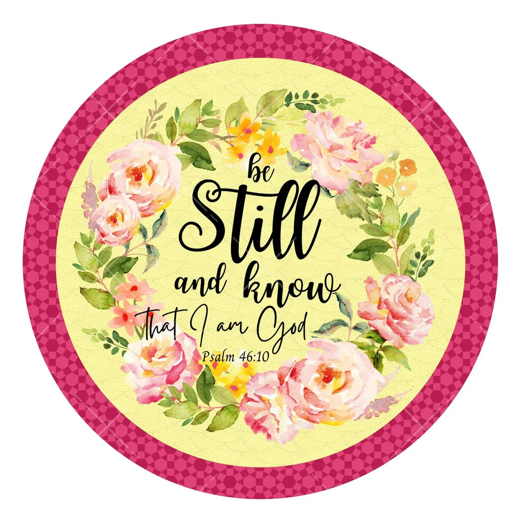 Be Still and Know That I Am God Wreath Sign, Metal Wreath Sign, Scripture Wreath Sign, Round Wrea... | Etsy (US)
