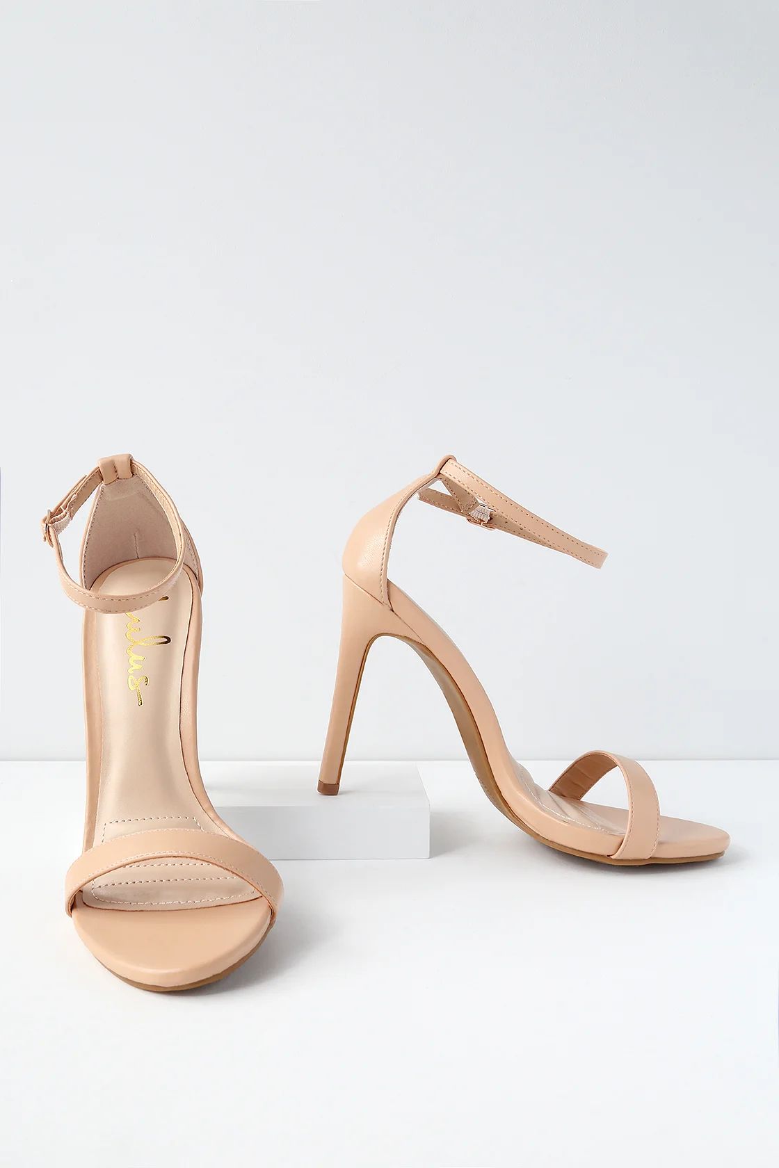 Loveliness Nude Ankle Strap Heels | Lulus