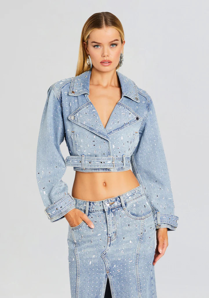Marcie Embellished Denim Jacket | Retrofete