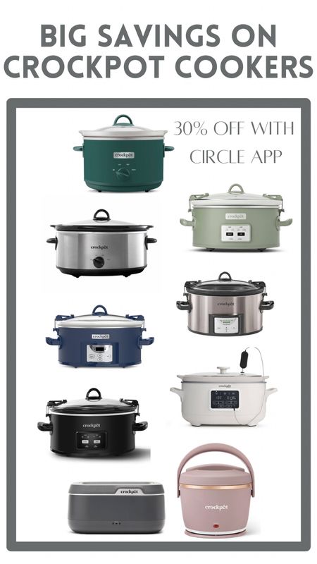 Big savings on crockpot cookers With target circle app 

#LTKhome #LTKxTarget #LTKsalealert