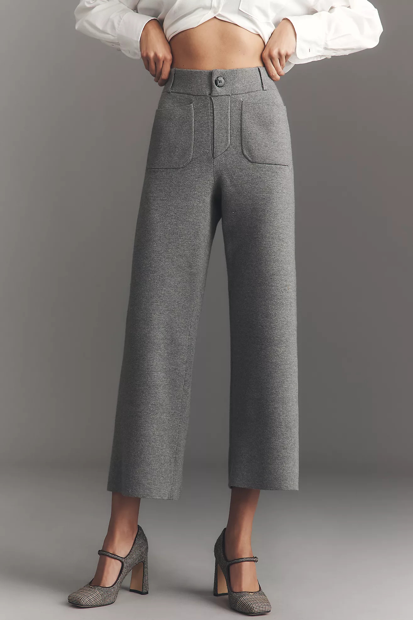 The Colette Sweater Knit Crop Wide-Leg Pants by Maeve | Anthropologie (US)