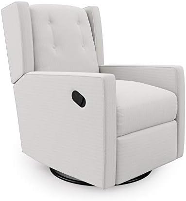 Baby Relax Mikayla Swivel Glider Chair, White, Water Stain Resistant Recliner | Amazon (US)