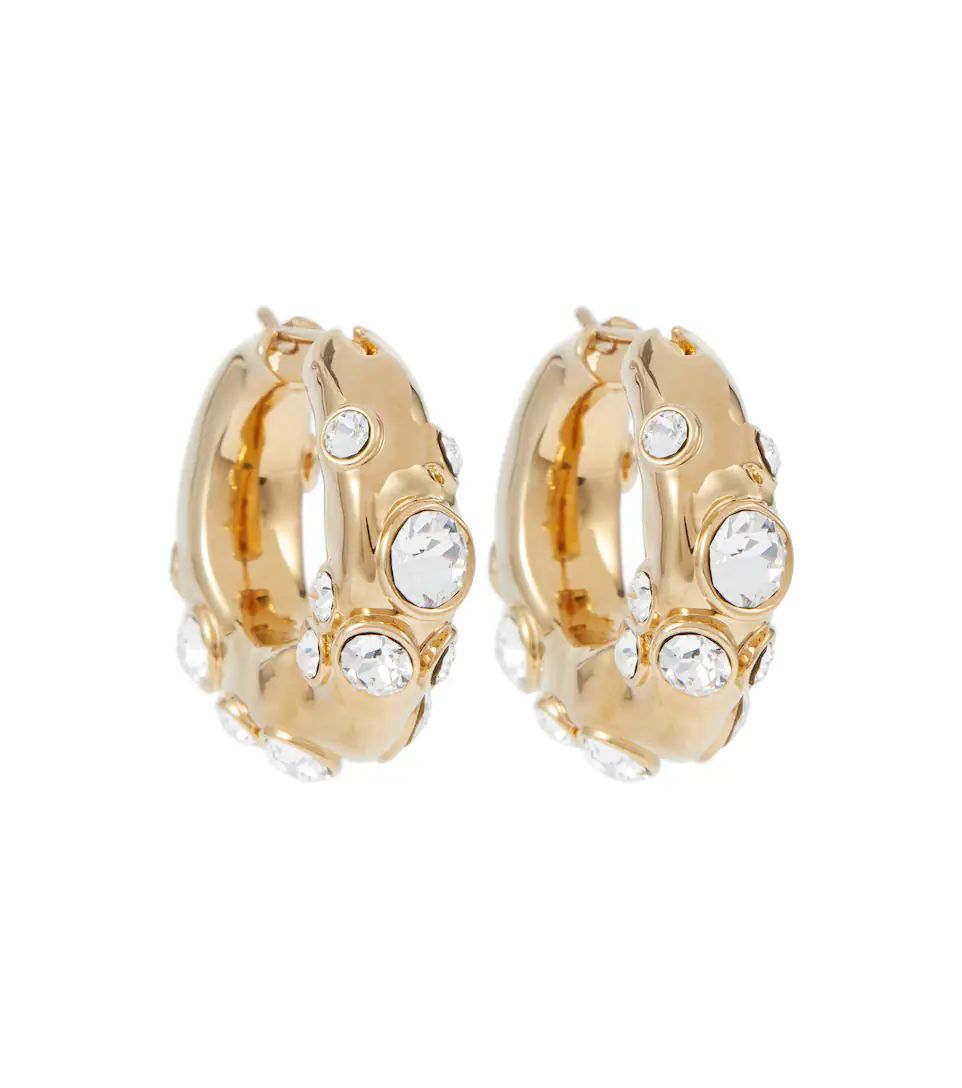 Crystal-embellished hoop earrings | Mytheresa (US/CA)