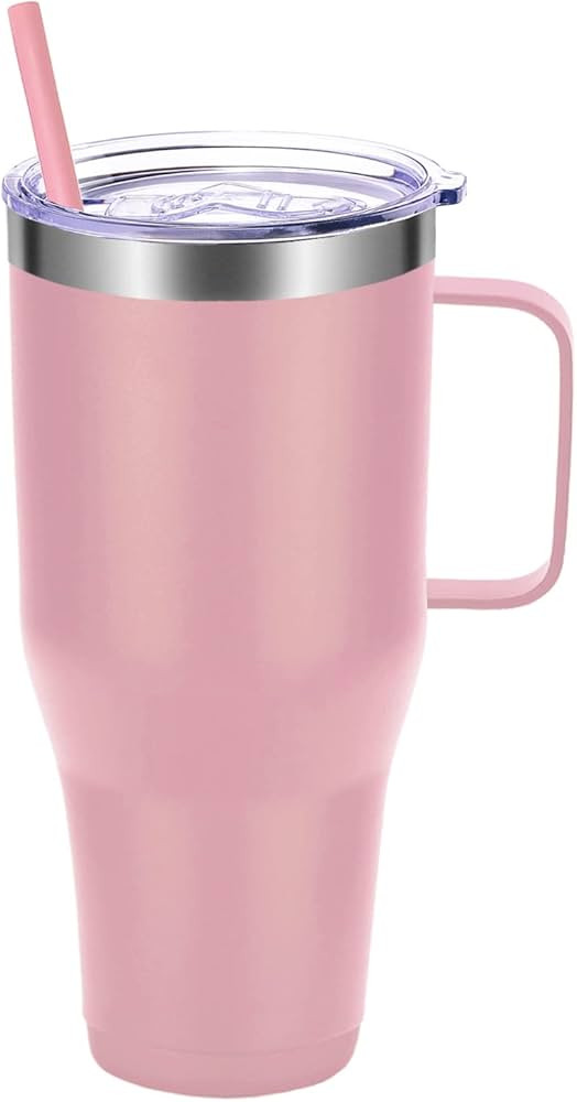 Merfefe 40oz Insulated Coffee Tumbler with Handle.40 oz Tumbler with Handle and Lid and Straw.Kee... | Amazon (US)