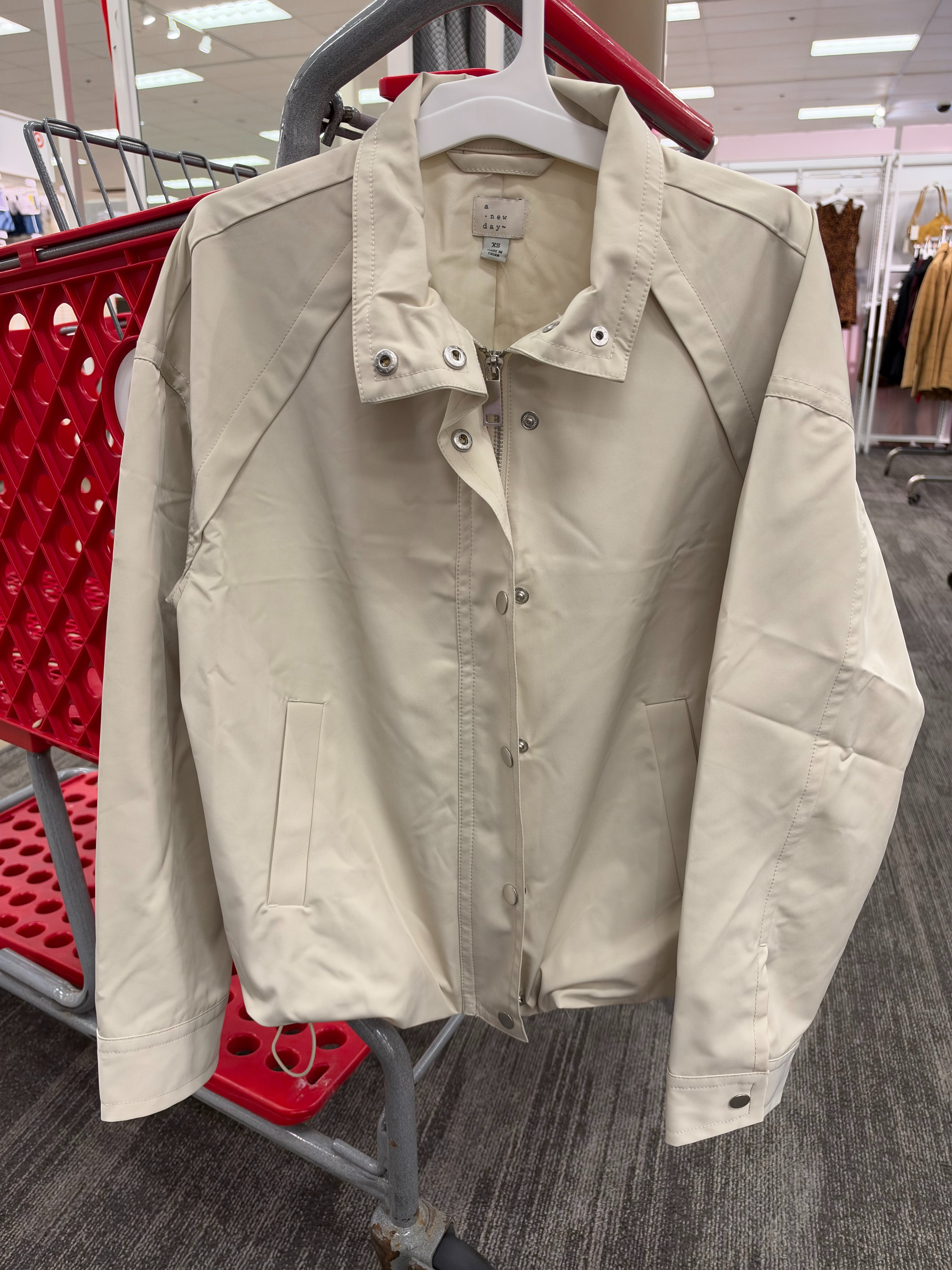 BEST SELLER LAST WEEK! Target fall fashion find you’ll wear on repeat! This cream utility jacket from A New Day is the perfect lightweight layering piece for fall and transitional weather, with a relaxed fit, high collar, and neutral color that goes with everything. Style it with jeans, leggings, or casual workwear for an effortless everyday outfit! Tap to check out the details and add this versatile Target jacket to your fall wardrobe! fall outfits women over 50, fall wedding guest dresses, fall dresses, wedding guest dress summer, date night outfits, fall fashion hauls, halloween decorations, fall decor, fall shoes, country concert outfits 

 #LTKdayinmylife #LTKootd #LTKSeasonal