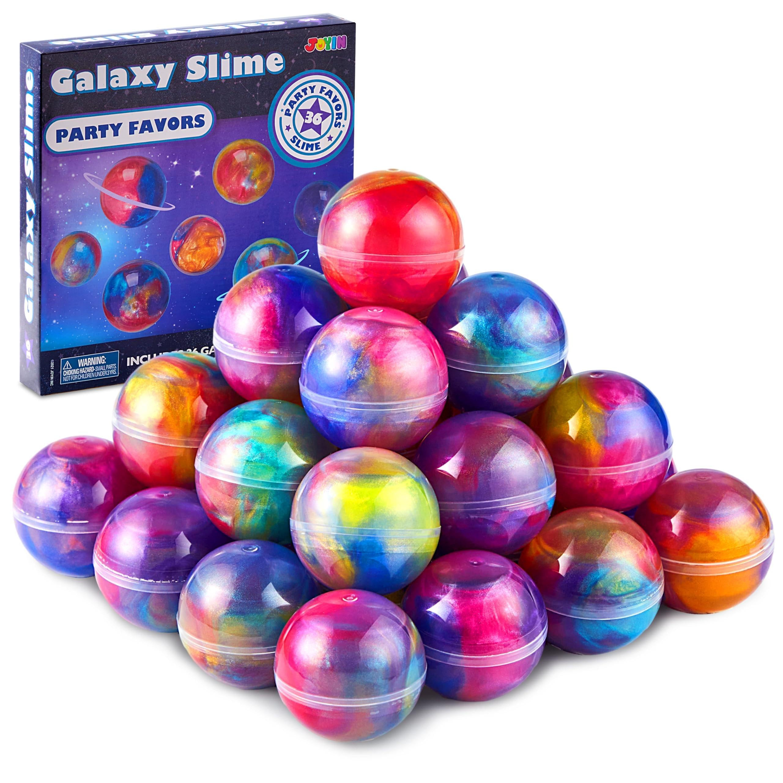 JOYIN Valentines Slime Party Favors, 36 Pack Galaxy Slime Ball- Stretchy, Non-Sticky, Mess-Free, ... | Amazon (US)