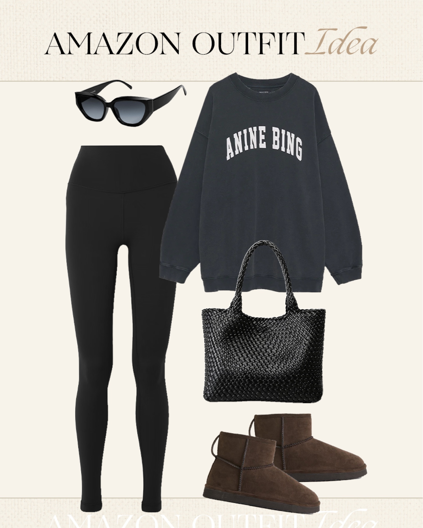 Amazon outfit idea 🖤 cozy lounge outfit, leggings, Anine Bing sweatshirt, Ugg boots

#LTKfindsunder100 #LTKfindsunder50 #LTKstyletip