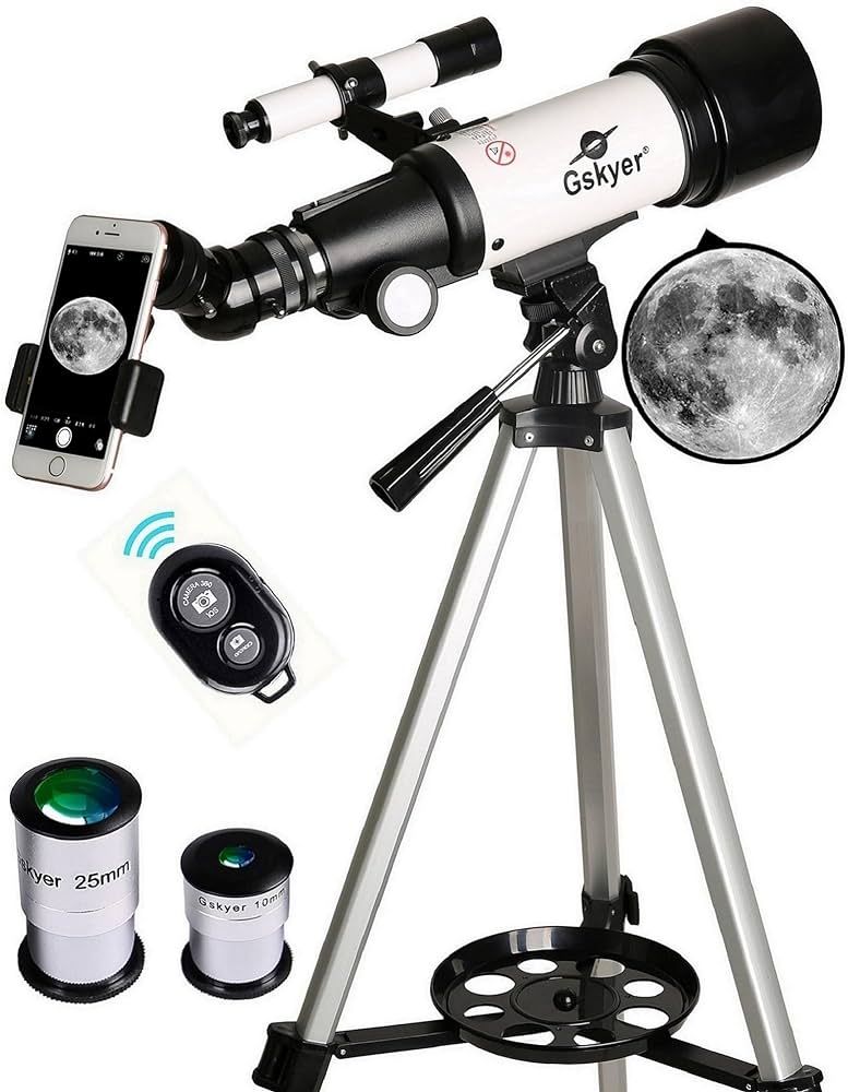 Gskyer Telescope, 70mm Aperture 400mm AZ Mount Astronomical Refracting Telescope for Kids Beginne... | Amazon (US)