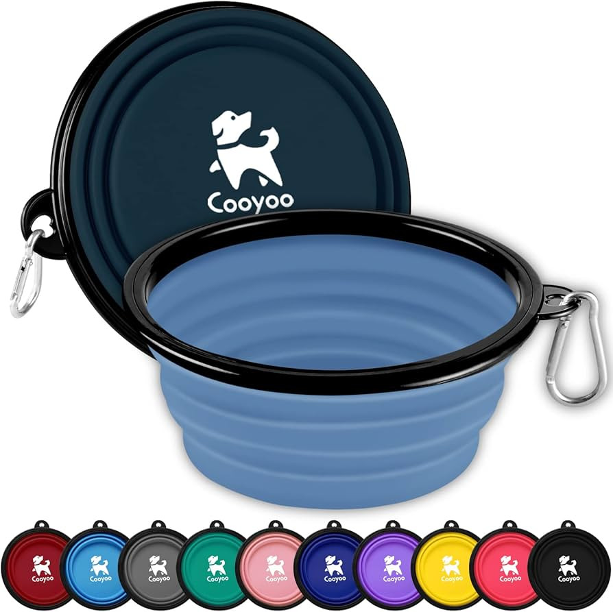 COOYOO Collapsible Dog Bowl,2 Pack Collapsible Dog Water Bowls for Cats Dogs,Portable Pet Feeding... | Amazon (US)