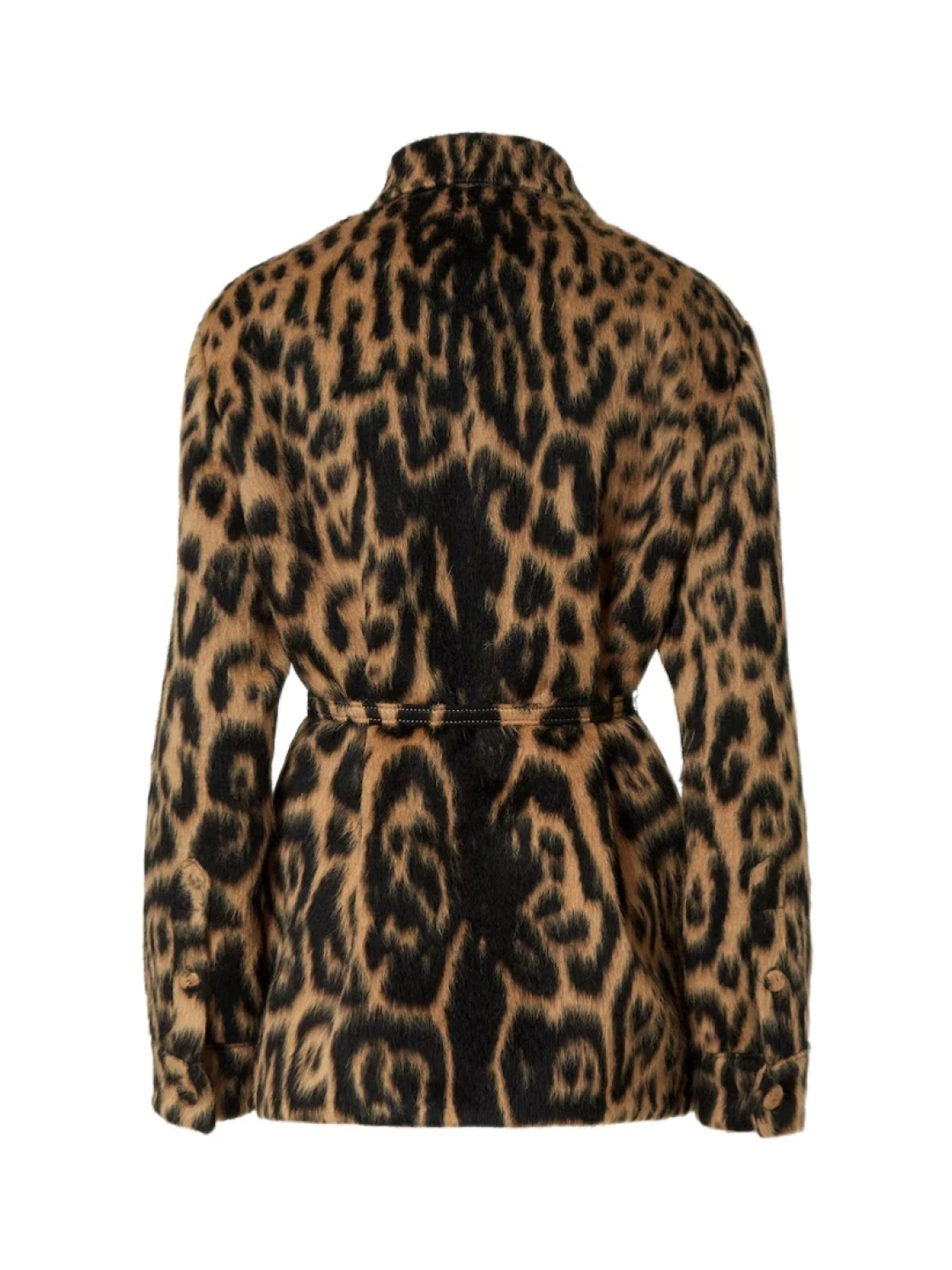 Fendi Leopard Printed Belted Go-To Jacket | Senser US