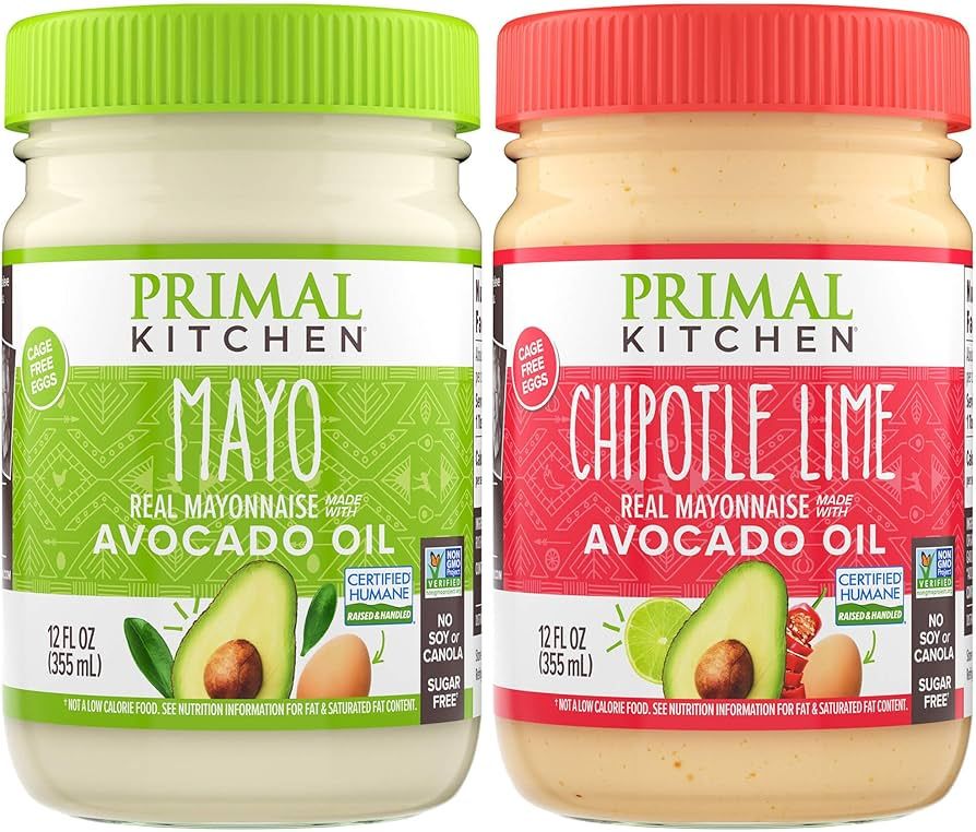 Primal Kitchen Mayo made with Avocado Oil and Cage-Free Eggs Variety Pack, Original & Chipotle Li... | Amazon (US)