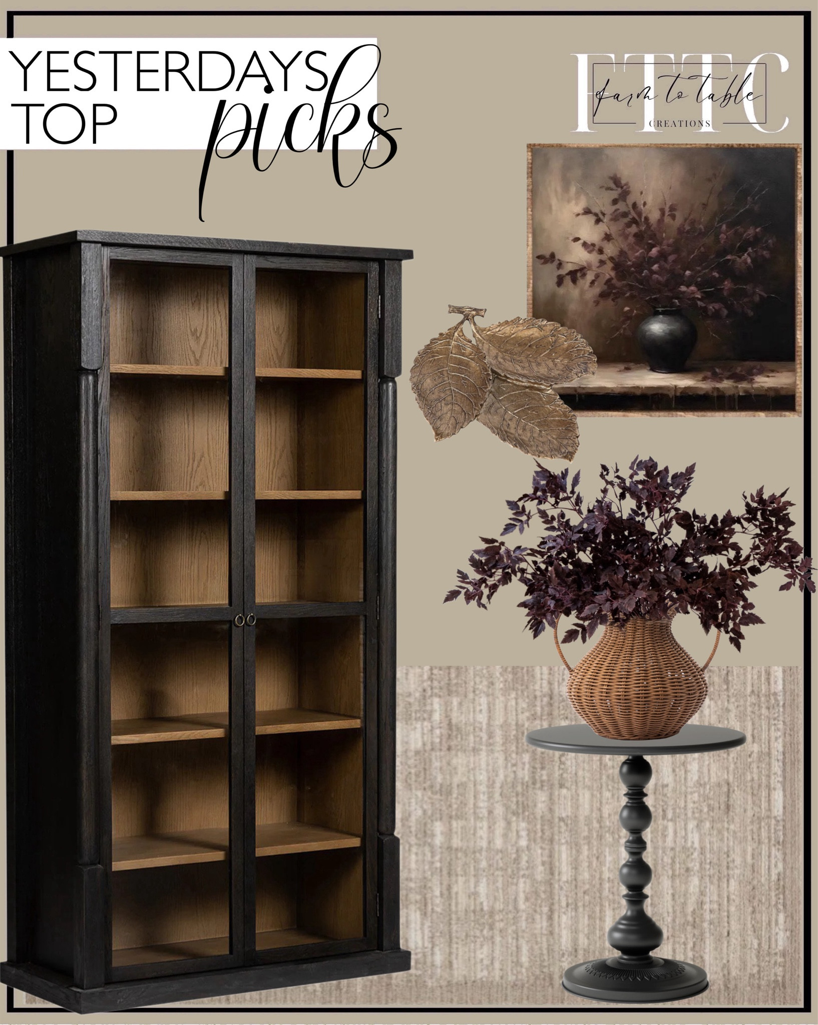 Yesterday’s Top Picks. Follow @farmtotablecreations on Instagram for more inspirational.

Hazen Cabinet. Serene Tranquil Elegance.  Metal Small Round Side End Table, Vintage Matte Coffee Drink Cocktail Table. Antonia Woven Vase McGee & Co. Afloral Cimicifuga Stems. Loloi Performance Sand Rug. Leaf Tray. 

Bedroom corner | Coffee Table Decor | Fall Decor | Fall Stem Sale | Target Finds | Skinny Bench | Bedroom | Living Room | Breakfast Nook | Amazon Home | Target Sale | Loloi Rugs | Magnolia Home | console table | console table styling | faux stems | entryway space | home decor finds | neutral decor | entryway decor | cozy home | affordable decor |  home decor | home inspiration | fall stems | fall console | spring vignette | fall decor | fall decorations | console styling | entryway rug | cozy moody home | moody decor | neutral home



#LTKHome #LTKFindsUnder50 #LTKSaleAlert