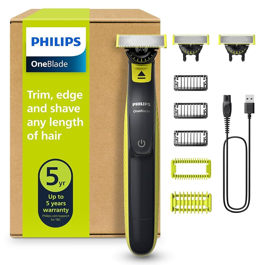 Philips OneBlade 360 Hybrid Face + Body, Electric Shaver, Beard Trimmer and Body Groomer, with 36... | Amazon (UK)