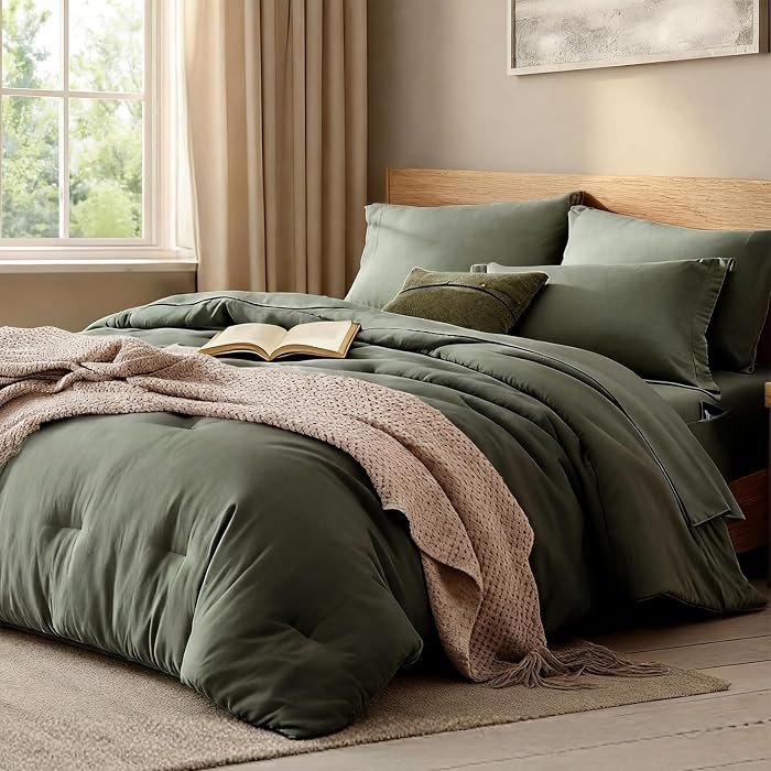 Full Size Comforter Sets-7 Pieces Ultra Soft Bed in a Bag Full Bedding Sets | Amazon (US)