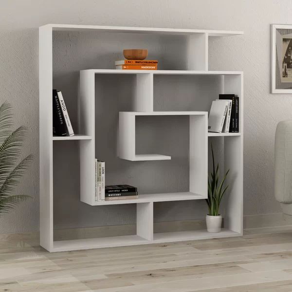 Mckibben 51" x 49" Geometric Bookcase | Wayfair North America