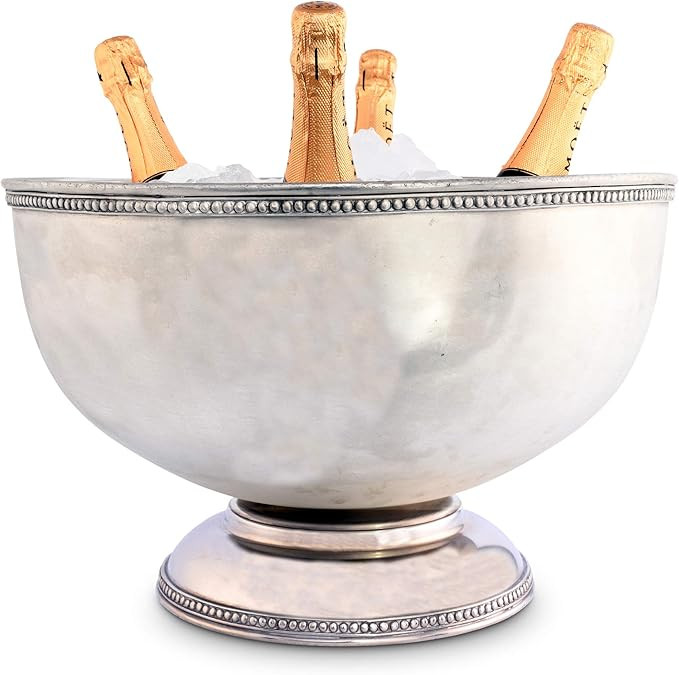 Vagabond House Solid Pewter Medici Bead Ice Tub/Punch Bowl 18.5 inch Wide x 11 inch Tall | Amazon (US)